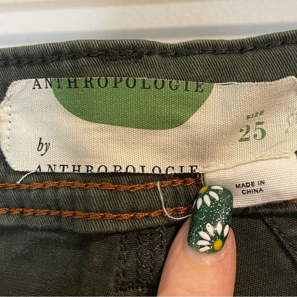 Anthropologie green skinny pants Size 25 - Picture 5 of 6